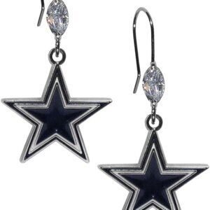 NWT NFL COWBOYS Siskiyou Sports Crystal Dangle Earrings